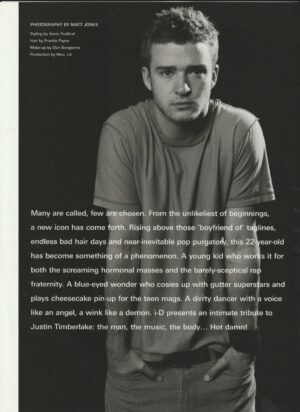 Justin Timberlake Nsync teen magazine pinup clipping New York City Pop Star ID