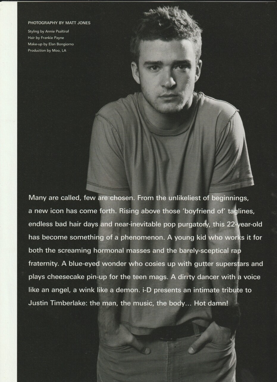 Justin Timberlake Nsync teen magazine pinup clipping New York City Pop Star ID