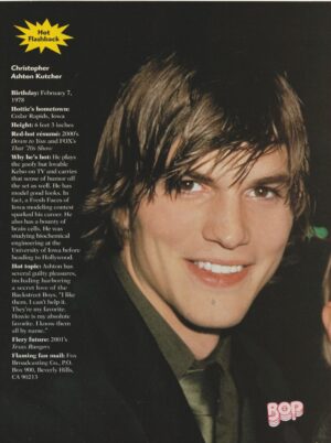 Ashton Kutcher Scott Speedman teen magazine pinup clipping That 70's Show Pix