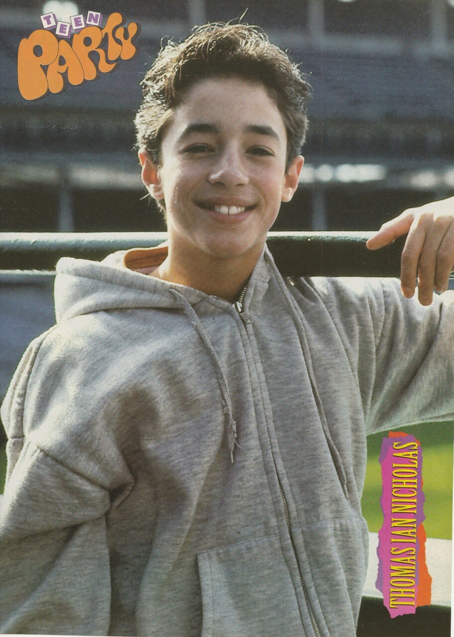 Thomas Ian Nicholas Johnny Green teen magazine pinup clipping headshot 90's Pix baseball field
