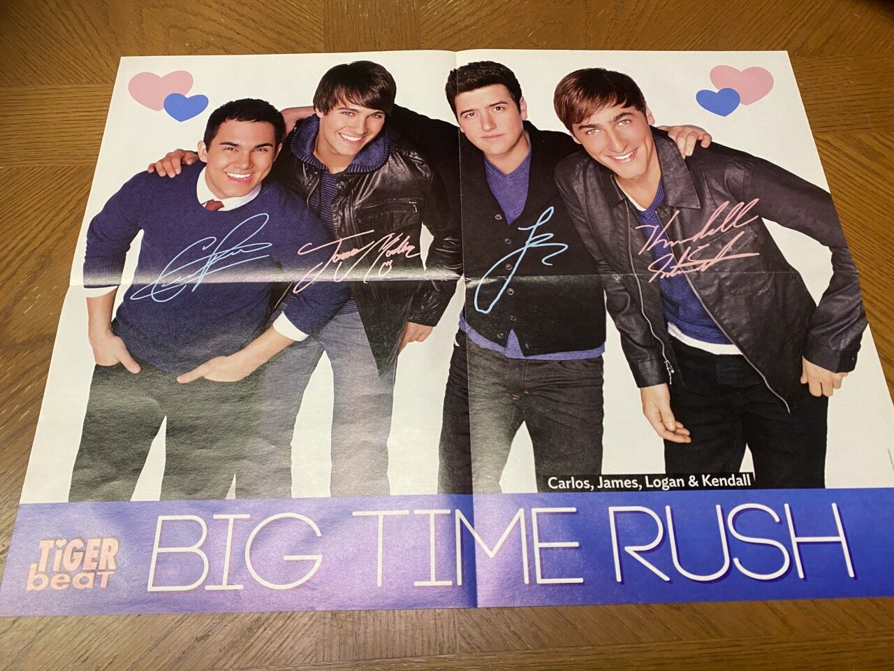 Harry Styles Big Time Rush teen magazine poster clipping One Direction red shirt Tiger Beat - Image 2