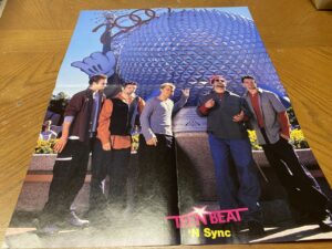Nsync Justin Timberlake teen magazine poster clipping Disney World Epcot 2000 Teen Beat 90's