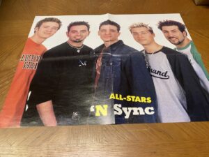 Nsync Justin Timberlake teen magazine poster clipping All-Stars boy band smiles 90's
