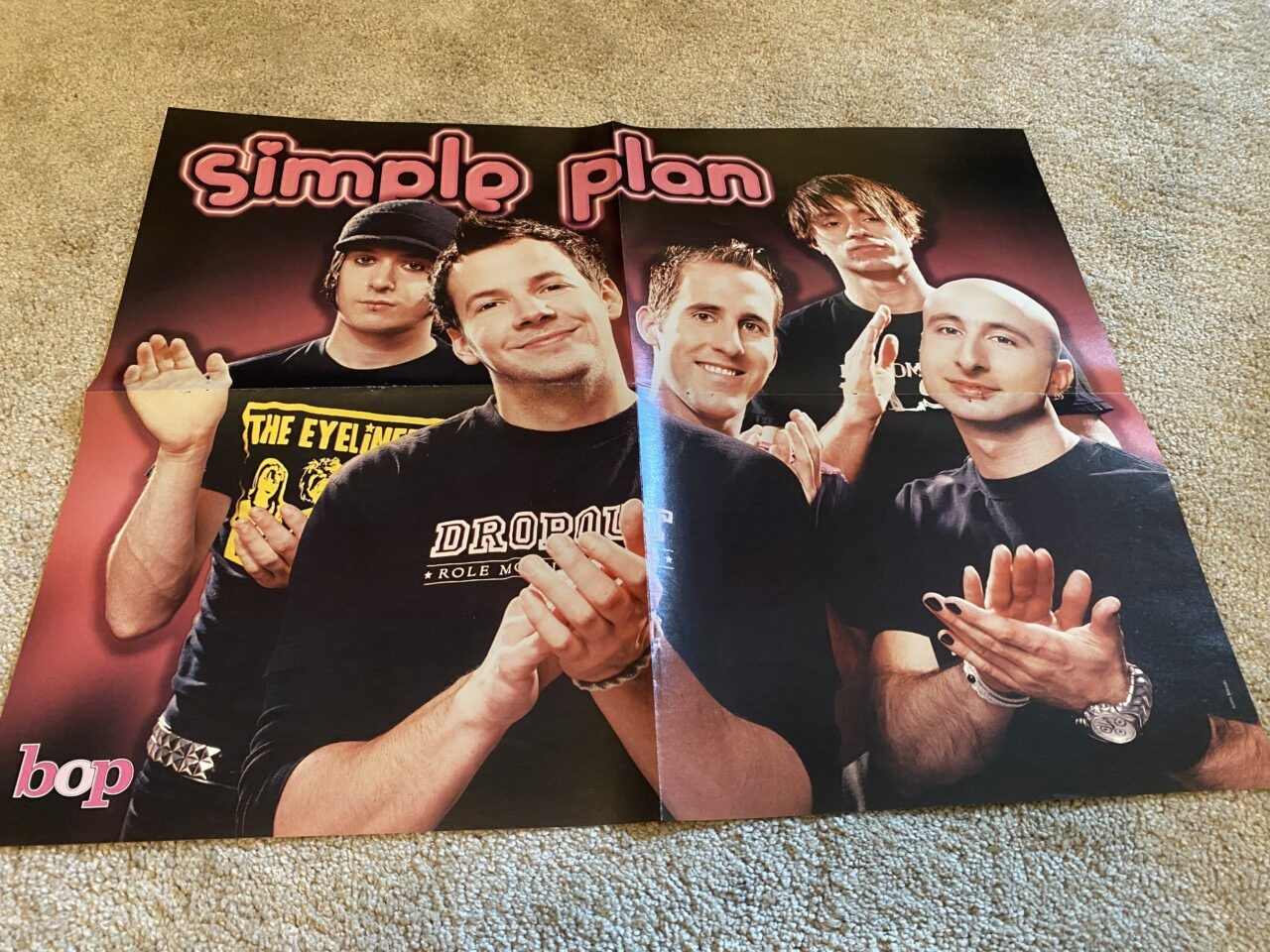 Simple Plan Jo Jo magazine poster clipping sporty rock band pop star Bop vintage - Image 2
