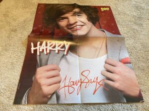Harry Styles Justin Bieber One Direction teen magazine poster clipping headshot