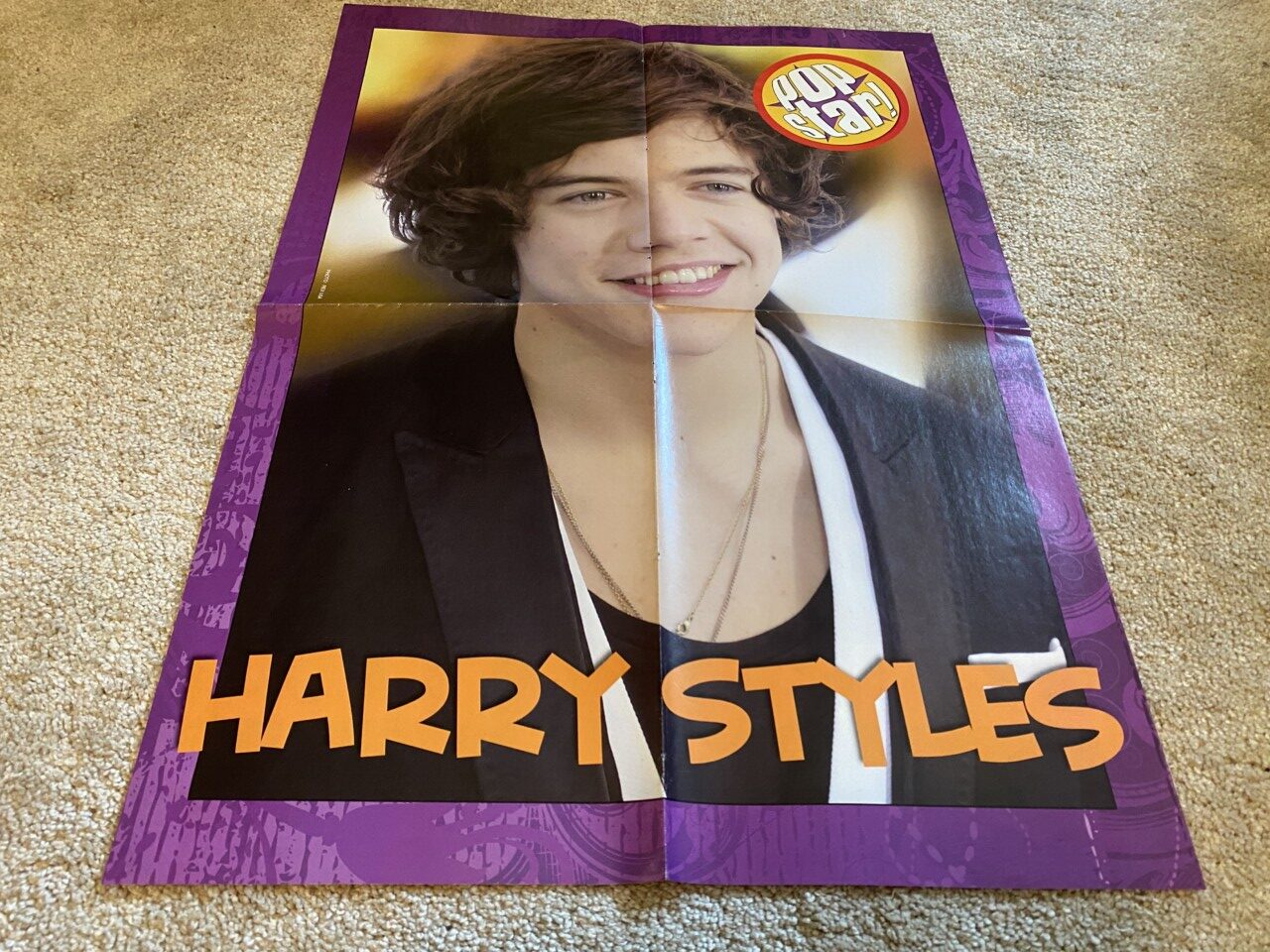 Harry Styles teen magazine poster clipping One Direction singing Pop Star Young - Image 2
