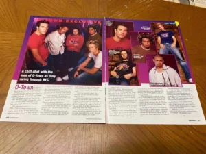 O-town teen magazine pinup clipping Chill Chat Pop Star Making the band O2