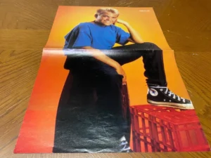Chad Allen Johnny Depp teen poster clipping vintage Teen Machine 80s blue shirt