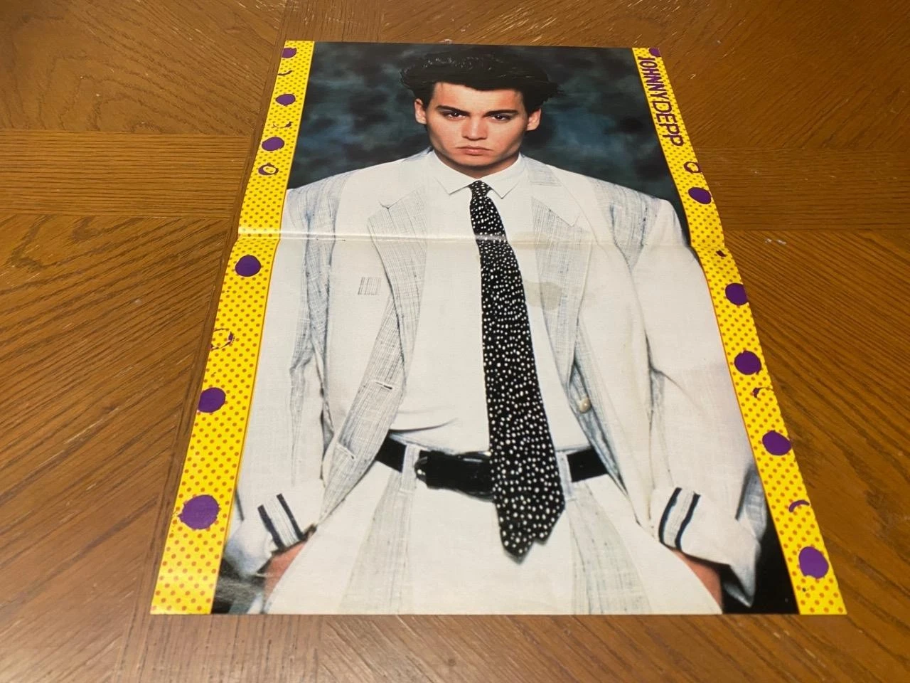 Chad Allen Johnny Depp teen poster clipping vintage Teen Machine 80s blue shirt - Image 2