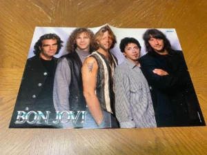 Jon Bon Jovi teen poster clipping vintage Bravo rock band music 80’s