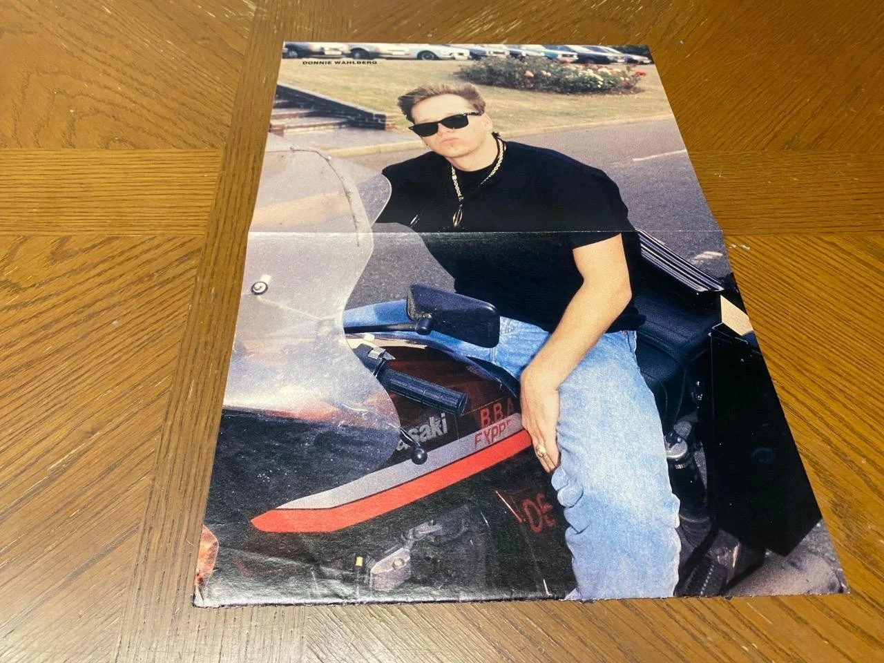 Ty Miller Donnie Wahlberg teen poster clipping vintage Teen Machine motorcycle - Image 2