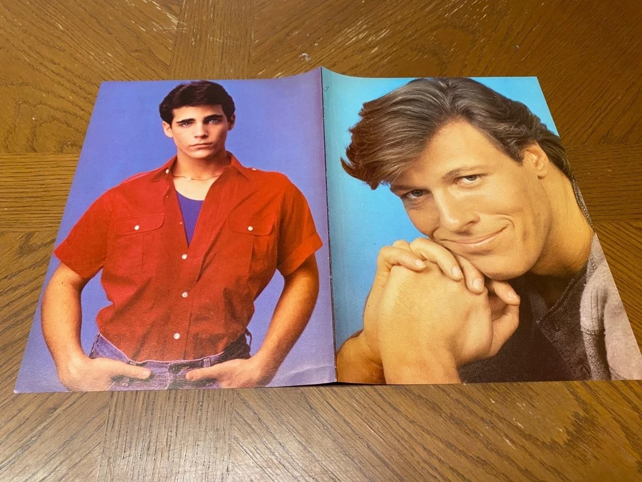 Brian Bloom A-ha Jack Wagner teen poster clipping vintage 80’s red shirt pix - Image 2