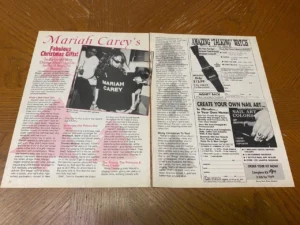 Mariah Carey teen pinup clipping vintage 90’s Christmas gifts Superteen pix