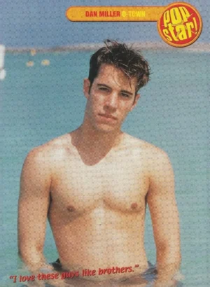 Dan Miller O-town teen magazine pinup clipping Shirtless Pop Star MTB Pix Y2K