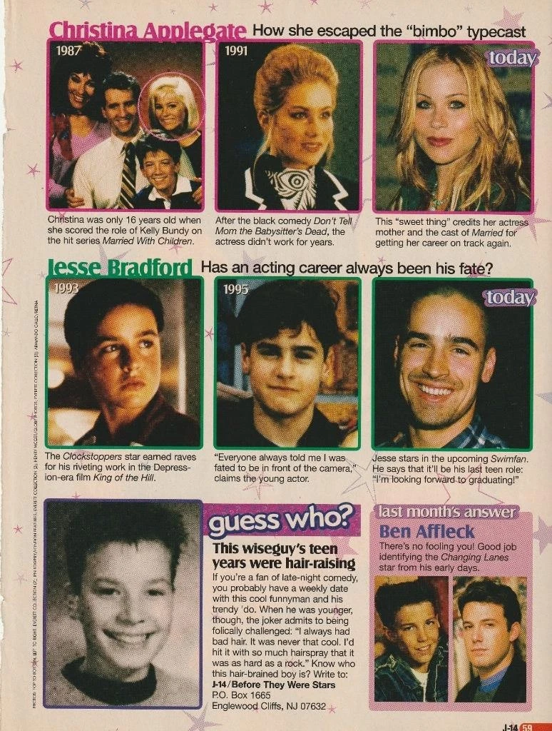 Ashley Parker Angel Christina Applegate Jesse Bradford O-town teen pinup hot - Image 2