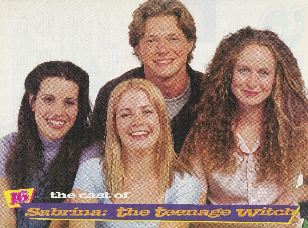 Melissa Joan Hart Nate Richert teen magazine pinup clipping Sabrina Cast 16 mag