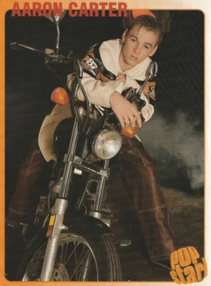 Aaron Carter Lil Fizz B2K teen magazine pinup clipping motorcycle jacket Pop Pix