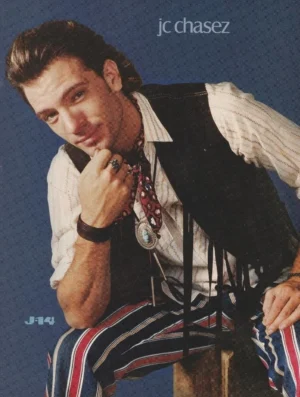 JC Chasez Nsync teen magazine pinup clipping Modeling J-14 2001 Rare Vintage Pix