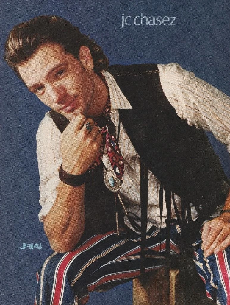 JC Chasez Nsync teen magazine pinup clipping Modeling J-14 2001 Rare Vintage Pix
