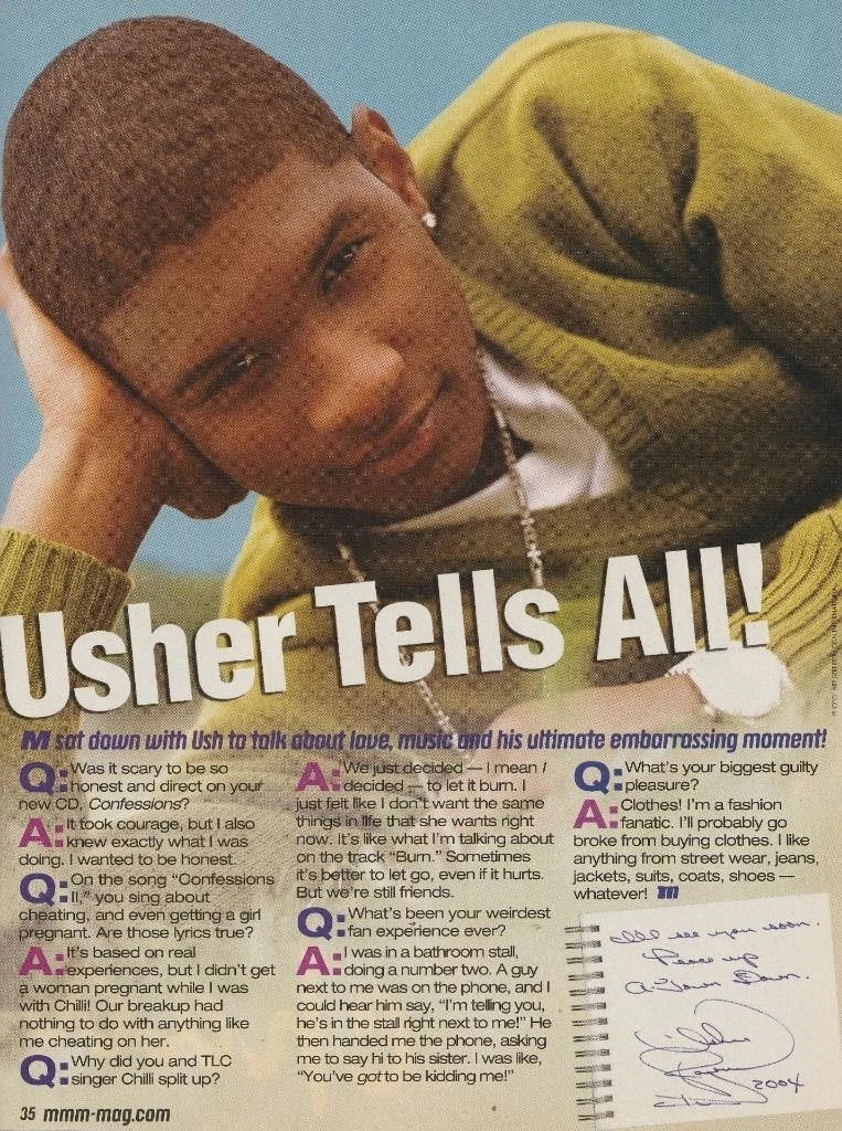 Chad Michael Murray Usher teen magazine pinup clipping childstar green shirt M - Image 2