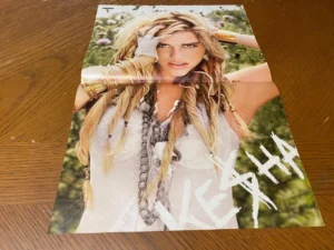 Kesha Michael Jackson teen poster clipping headshot Pop Star Bravo white shirt