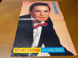 Wil Wheaton teen poster clipping headshot Fast Forward Suit Star Trek 80's Pix