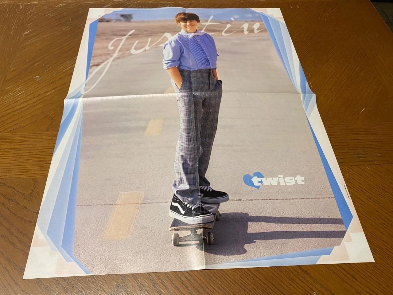 Justin Bieber Katy Perry poster clipping Twist skateboard full body Pix Rare