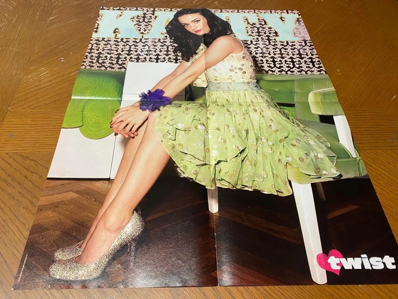 Justin Bieber Katy Perry poster clipping Twist skateboard full body Pix Rare - Image 2