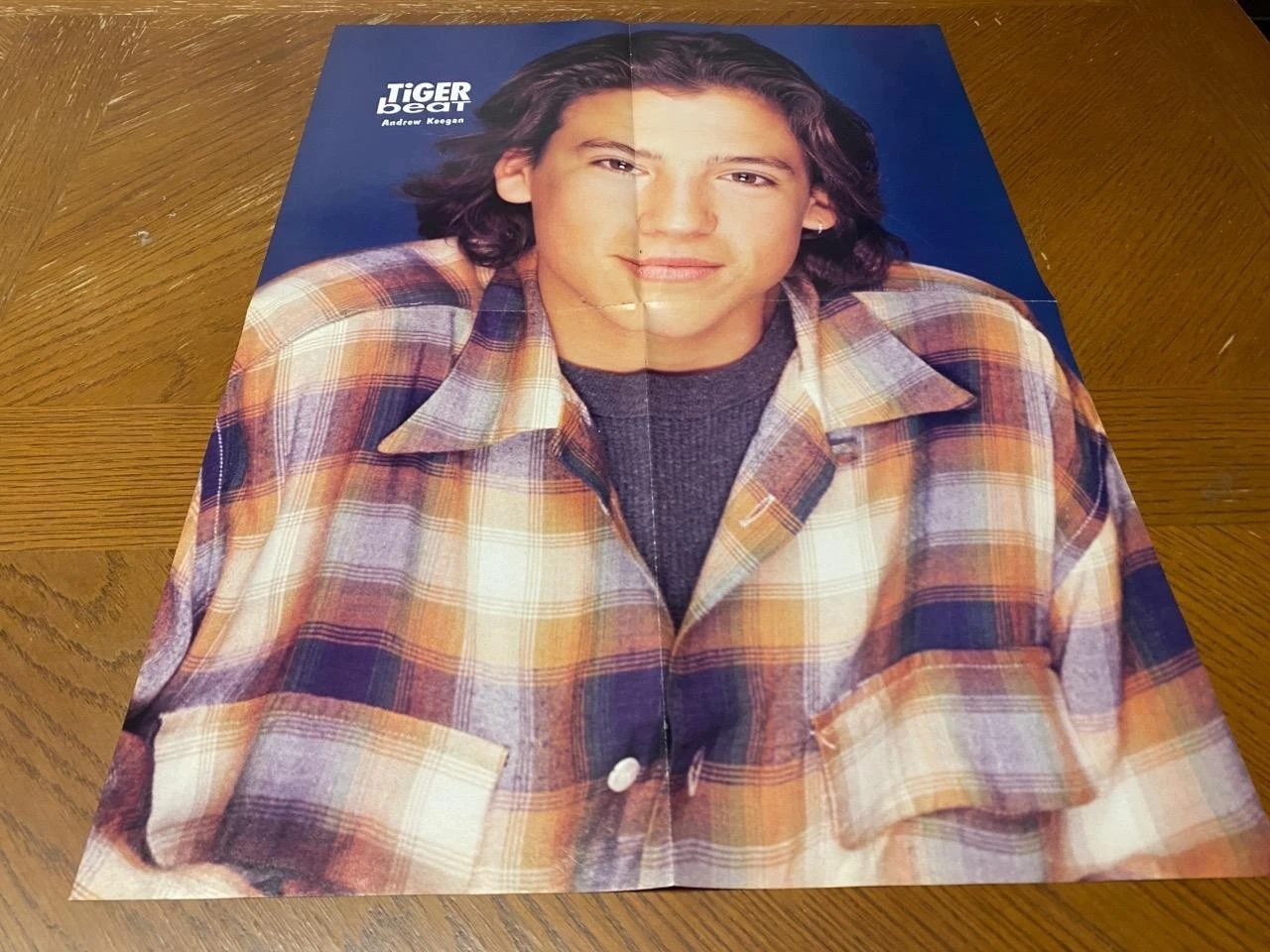 Joey Lawrence Andrew Keegan teen poster clipping jeans white shirt Tiger Beat - Image 2