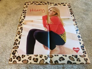 Hilary Duff Ne-YO teen magazine poster steps squatting Disney Star Pics Vintage