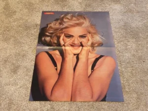 Madonna teen magazine poster clipping hands on face Number One mag headshot Pix