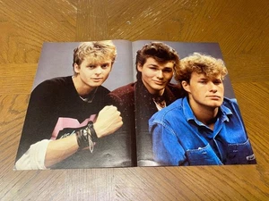 Brian Bloom A-ha Jack Wagner teen poster clipping vintage 80’s red shirt pix