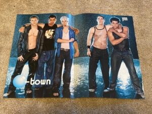 O-town teen magazine poster clipping shirtless barefoot YM mag O2 Rare teen idol