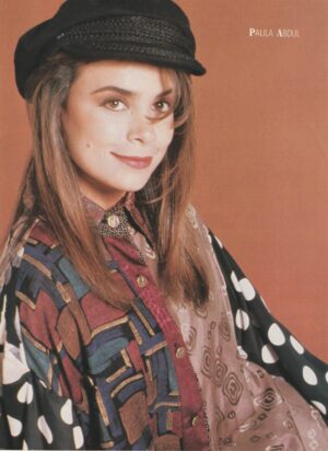Paula Abdul teen magazine pinup clipping black hat Teen Machine Pix 80's Pop