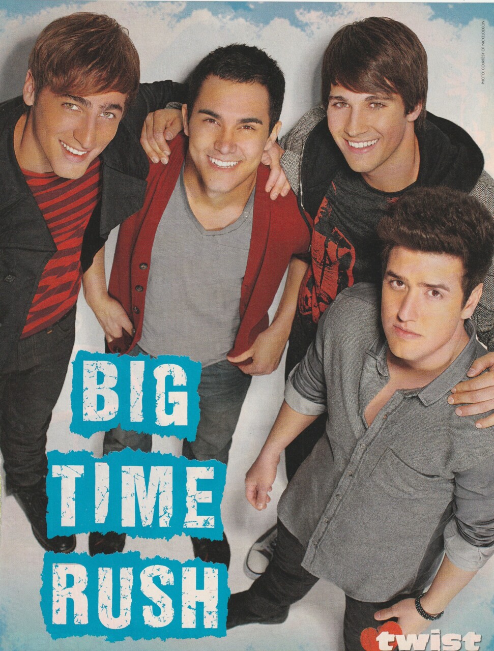Demi Lovato Big Time Rush teen magazine pinup clipping white shirt off the shoulder Twist - Image 2