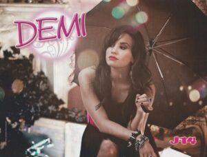 Demi Lovato Kristen Stewart teen magazine pinup clipping raining J-14
