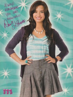 Demi Lovato teen magazine pinup clipping skirt M nail polish Disney Star