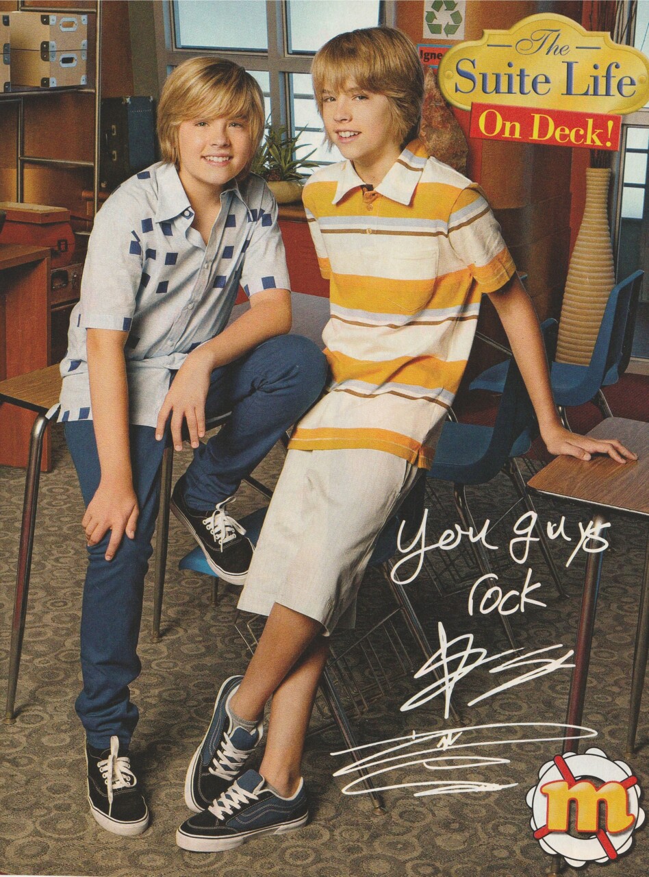 Cole Sprouse Dylan Sprouse teen magazine pinup clipping Suite Life on Deck desks