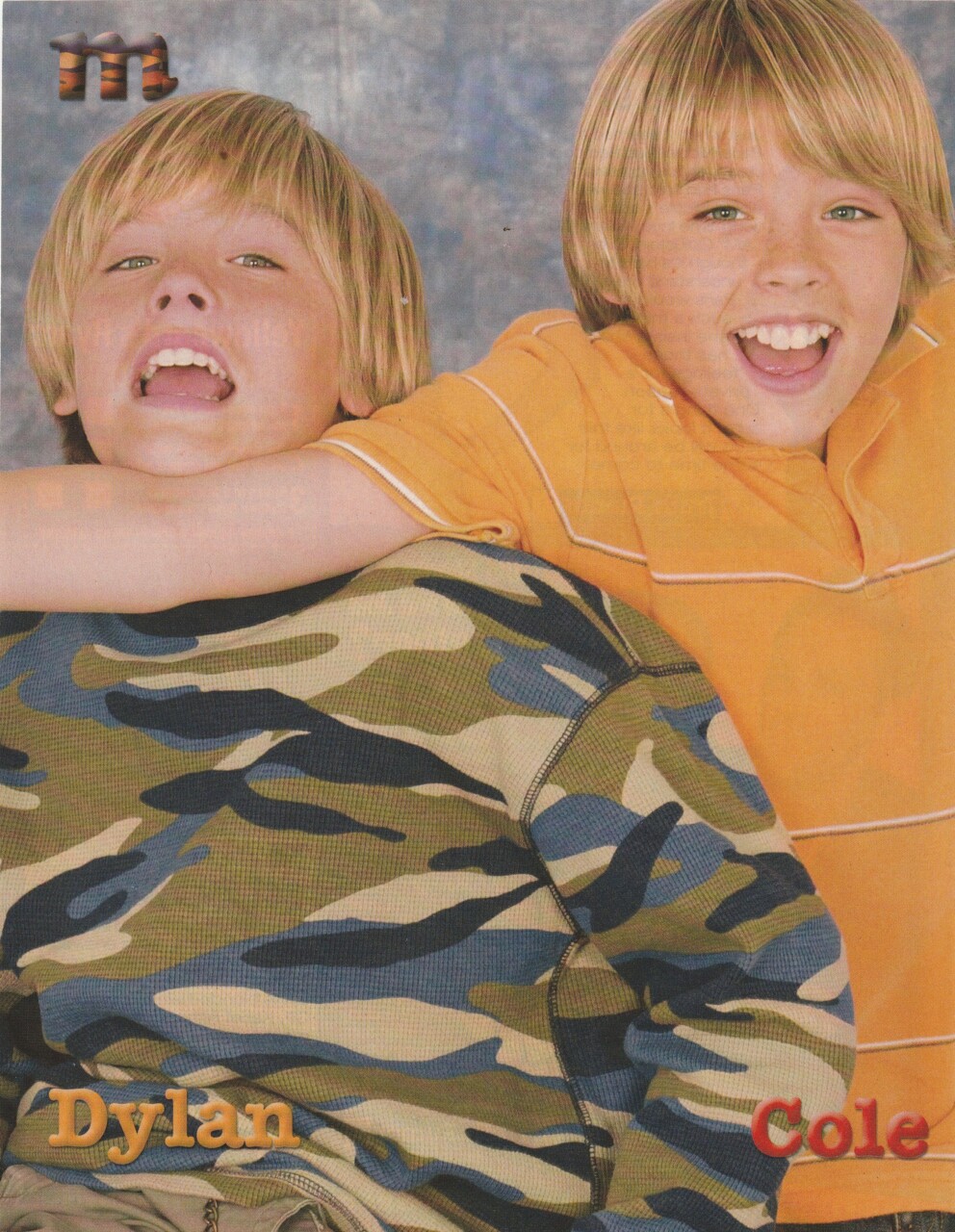 Cole Sprouse Dylan Sprouse Corbin Bleu teen magazine pinup clipping laughing M