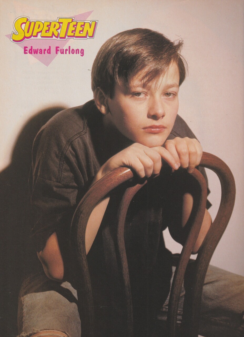 Tiffani Amber Thiessen Edward Furlong teen magazine pinup clipping ...