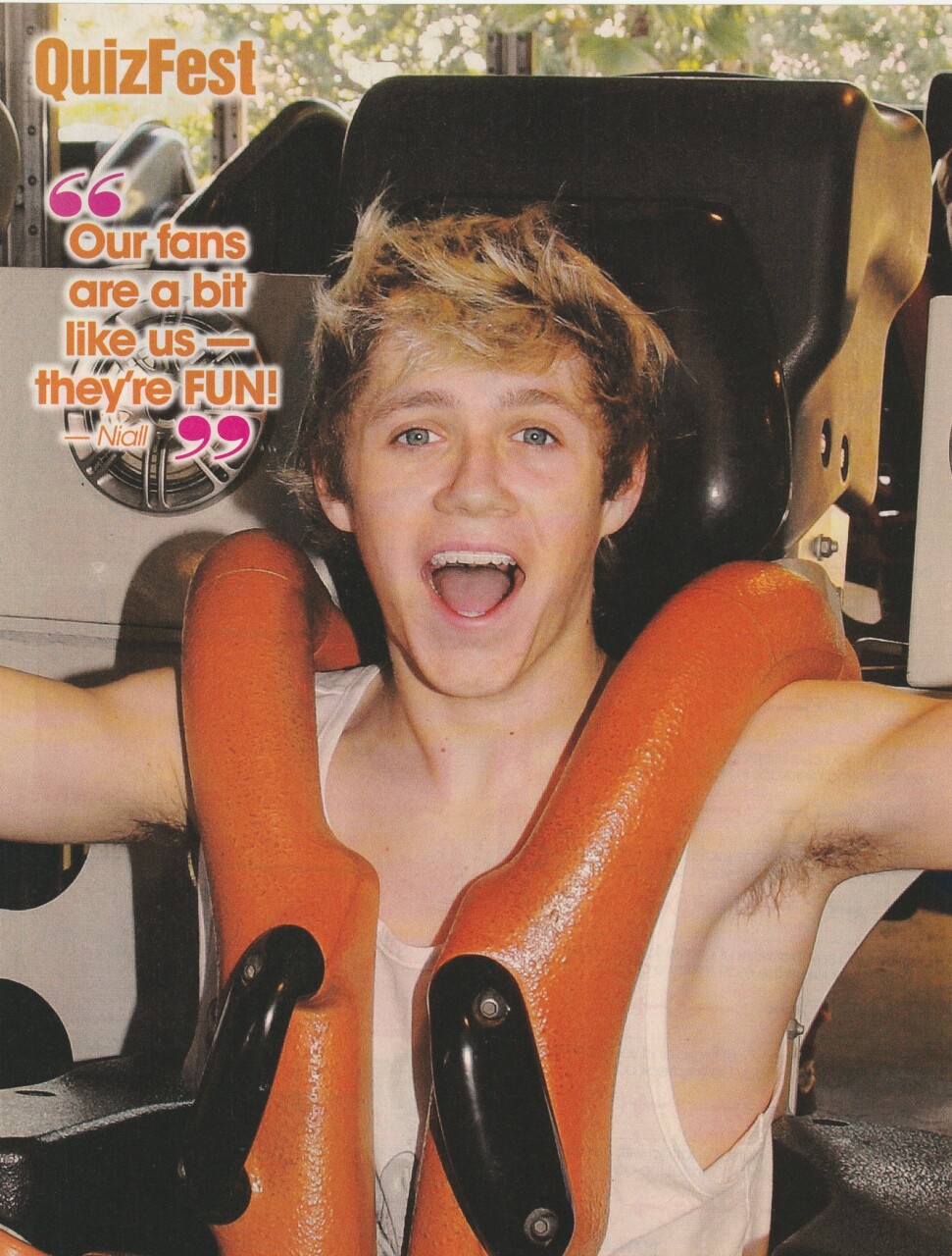 Niall Horan One Direction teen magazine vintage pinup clipping roller coaster