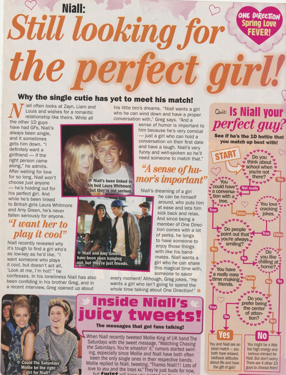 Zayn Malik Niall Horan One Direction teen magazine pinup clipping Smart shirt Twist - Image 2