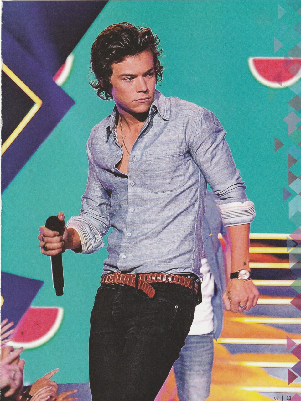 Harry Styles tight black jeans bulge