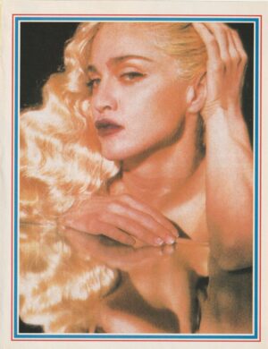 Madonna teen magazine pinup clipping headshot 2 sides 80's vintage