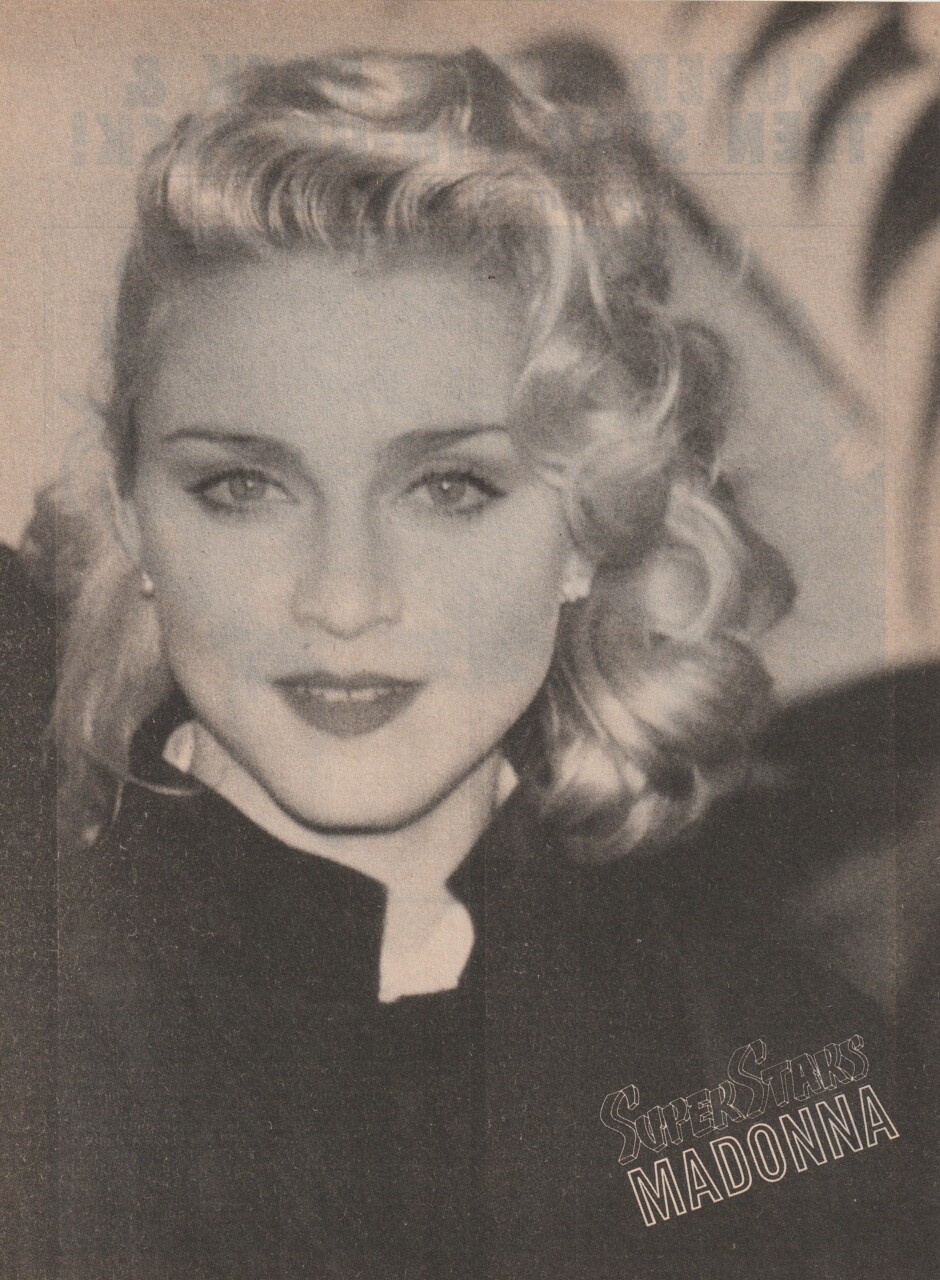 Madonna Michael Damian teen magazine pinup clipping headshot curly hair