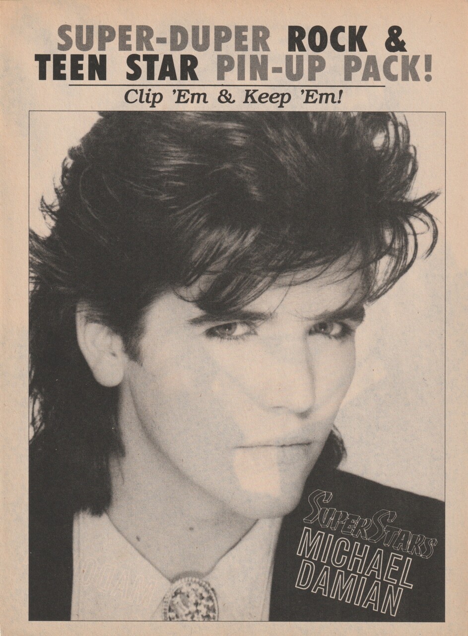 Madonna Michael Damian teen magazine pinup clipping headshot curly hair - Image 2