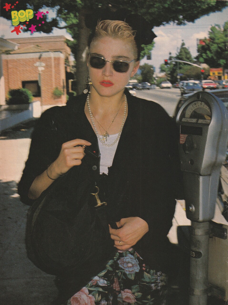 Madonna teen magazine pinup sunglasses Bop 80's vintage
