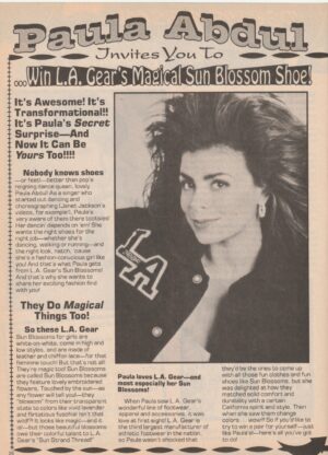 Paula Abdul Debbie Gibson teen magazine pinup clipping article Magical