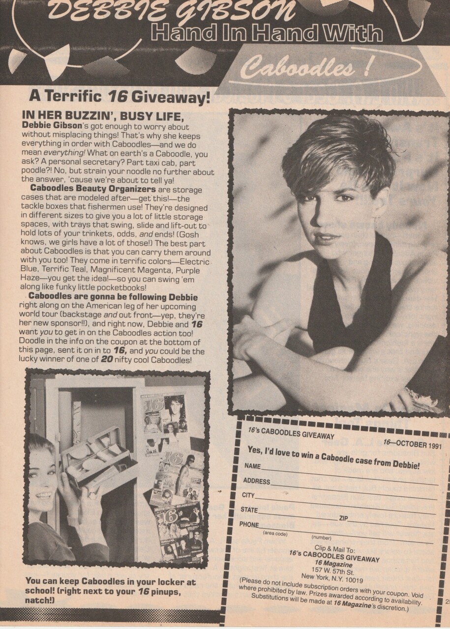 Paula Abdul Debbie Gibson teen magazine pinup clipping article Magical - Image 2
