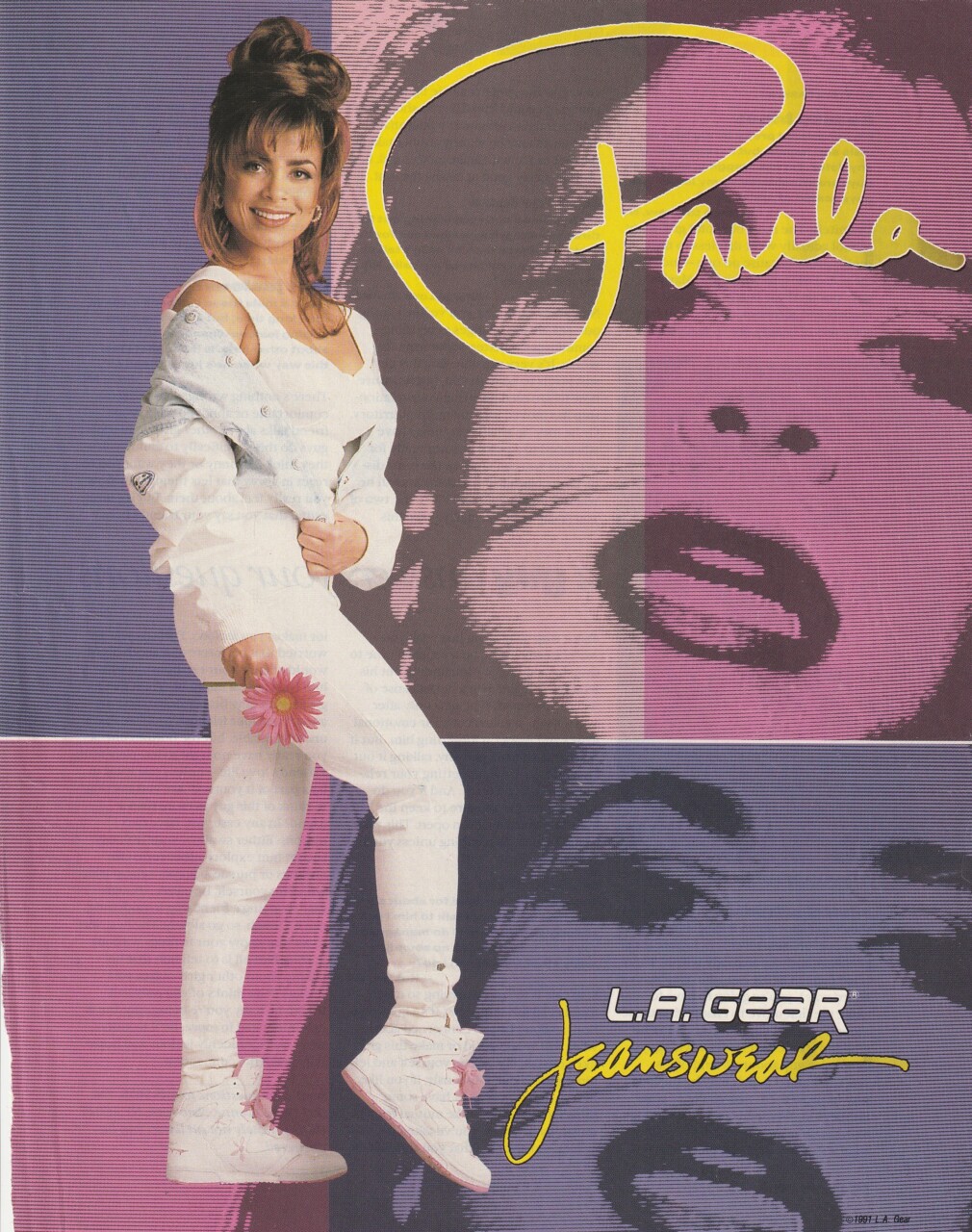 Paula Abdul teen magazine pinup clipping L.A. Gear add rare pix